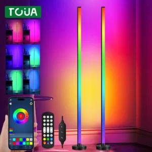 RGB LED Floor Lamp Remote APP Control Music Sync Corner Lighting