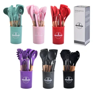 12Pcs Silicone Kitchen Utensils