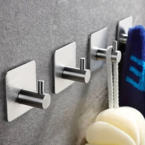 Modern style stainless steel adhesive hooks
