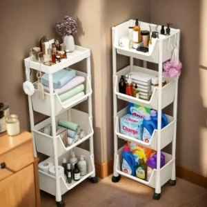 Trolley Bookshelf Kitchen Storage Rack