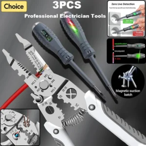 3pcs Professional Electricians Hand Tools Cable Stripping Pliers