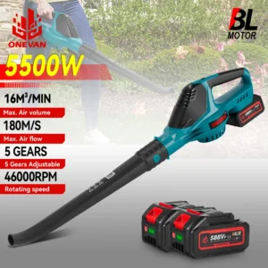 5500W Brushless Electric Air Blower 46000RPM Cordless